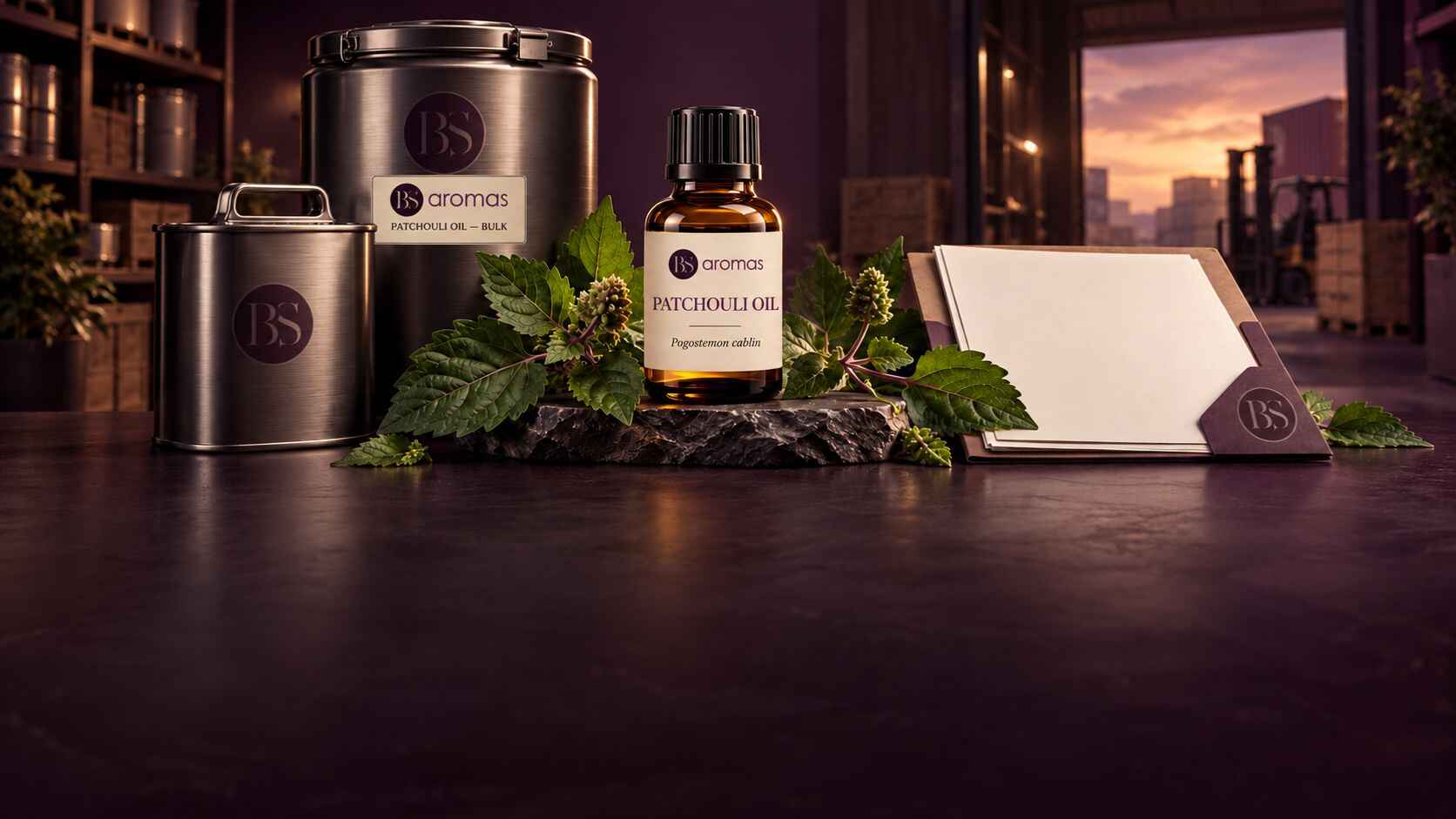 Patchouli oil prepared for professional supply