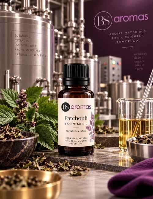 Aroma-material processors using Patchouli Essential Oil